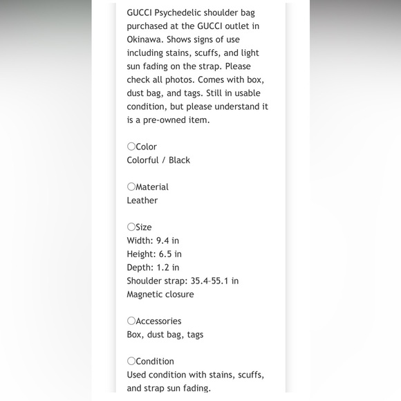 Gucci Colorful GG Star Pattern Bag with box,dust bag and authentication card - Picture 14 of 14